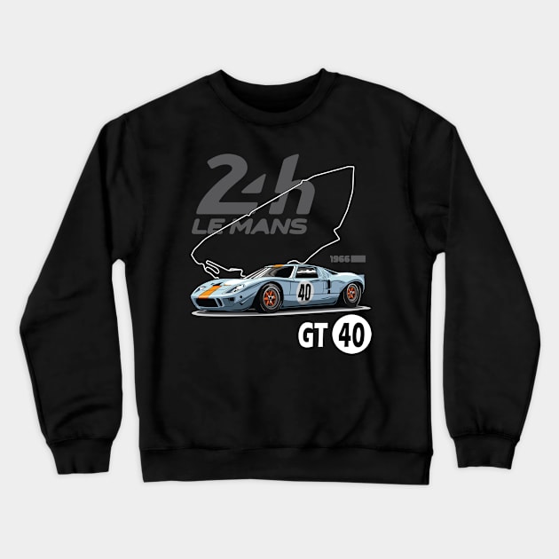 Le mans GT40 mk1 Crewneck Sweatshirt by ASAKDESIGNS